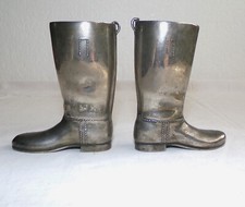 Vintage Pair of Silver Plated Grenadier Riding Boots Measures 1oz & 0.5oz