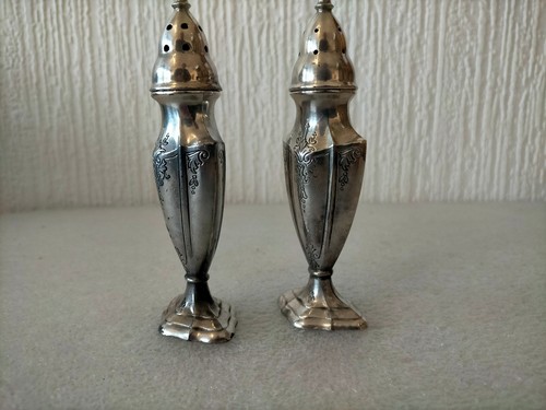 Silver plate salt pepper - plate,