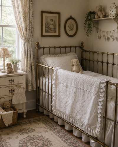 Vintage white broderie