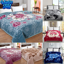 2PLY Soft Warm Blanket Reversible Bed Throw 6KG Heavy Weight King Size Comforter