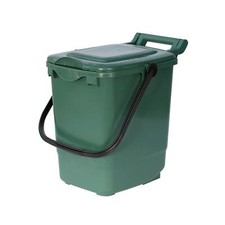Green Large 23 Litre Compost Caddy for Food Waste Recycling - 23L Kerbside Bin 