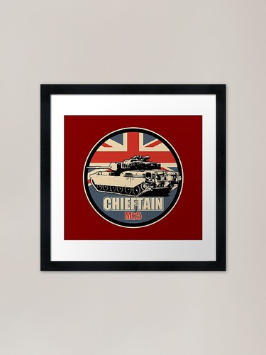 Chieftain tank framed - tank, art