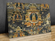 Wisdom Tathagata Buddhas mounted canvas print ready to hang