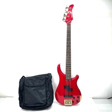 FERNANDES Bass Guitar Red Used Vintage Quality Sound Excellent Playability
