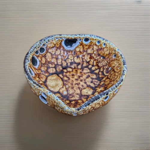 Fat lava pottery bowl - lava,