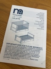 Hampstead Oak Cot Bed And matching Hampstead Oak Changing Unit Mothercare