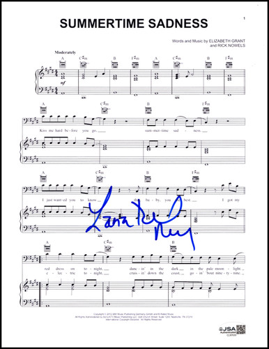 Lana del rey - signed, autograph