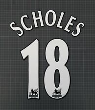 SCHOLES #18 1997-2007 Player Size Premier League White Nameset Lextra