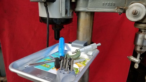 Drill press tray - bracket, tool