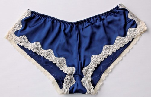 Ladies sexy blue satin cream - blue,