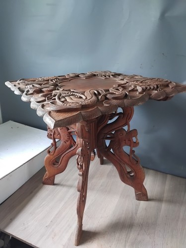 Antique 19th carved indian - carved,