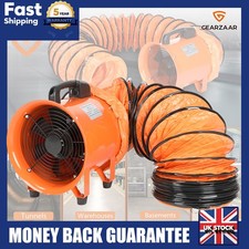 10'' 250/ 12''300mm Dust Extractor Fan Portable 5/10m  Ducting Workshop Blower