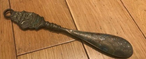Vintage solid brass shoe - shoe, horn
