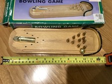 Wooden Table Top Skittles Indoor Box Included