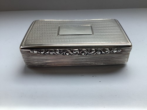 Antique solid silver snuff - antique,