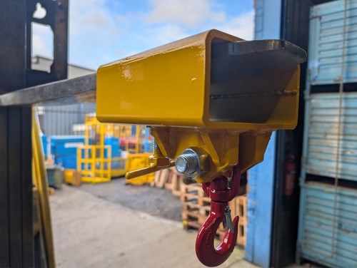Forklift mounted lifting hook - forklift,