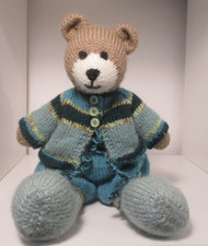 HAND KNITTED SOFT TOY CAT /