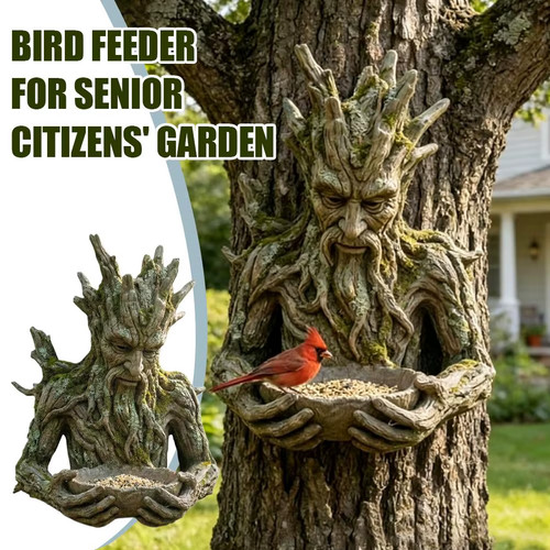 Tree spirit bird - tree, feeder