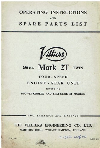 Villiers mk2t 250cc twin - 250cc,