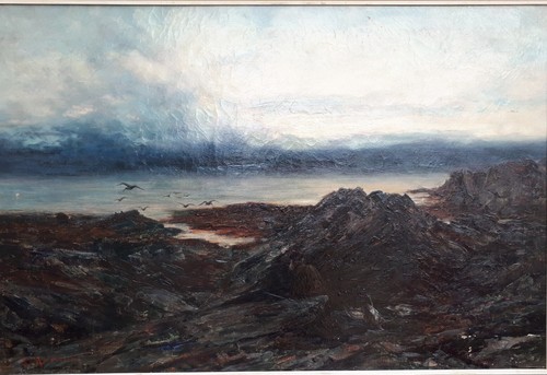Large antique oil - antique, painting