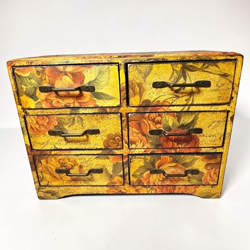 Floral drawer wood jewelry - 6,