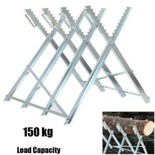 Saw Horse Log Holder Heavy Duty Chainsaw Metal Woodworking Serrated Holder 150KG
