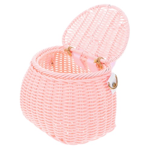 Kids bike basket with lid - basket, pink