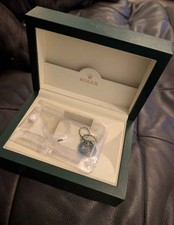 Genuine Rolex Green Wave Watch Presentation Storage Box
