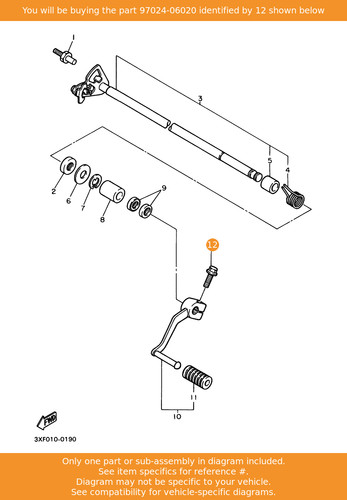 Yamaha bolt 97024 06020 oem - bolt,, 97024-06020