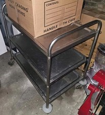 3 Tier Stainless Steel Catering Trolley Food Dinner Service Cart On Wheels 