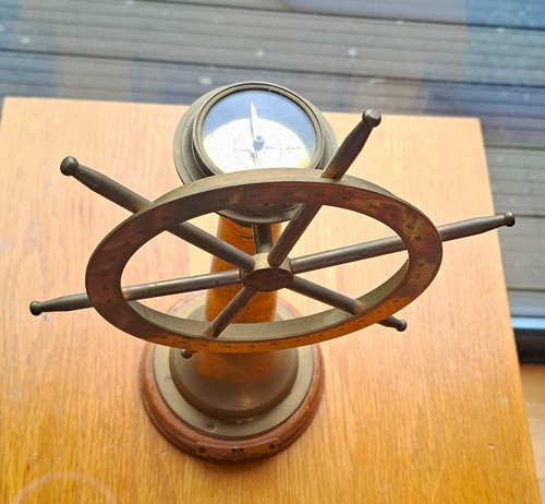 Delmas brass ship compass - brass, ship’s