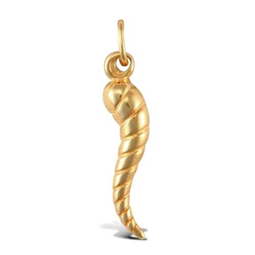 9ct gold horn life pendant - gold,