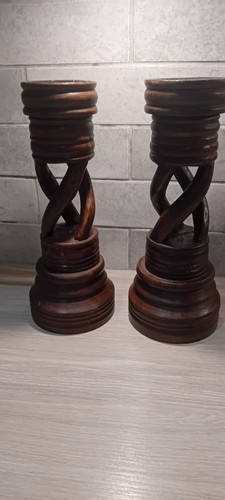Lovely wooden column candle - column,