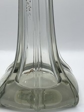 2ft Tall Vintage Lily Vase, French, Glass, Flower Sleeve, Mid Century Circa 1950