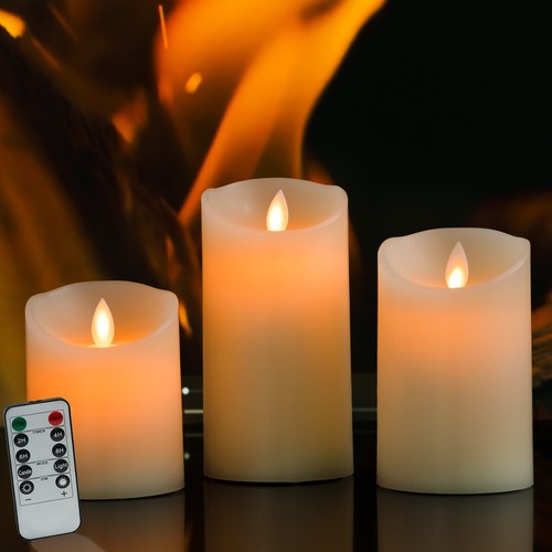 3set flickering led candles - led,