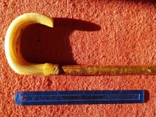 Rams horn walking stick or shepherds crook with black stripe in horn