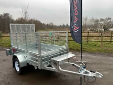 Ex Demo 7ft X 4ft Heavy Duty Trailer With Cage Kit, Rear Ramp, Alloy Toolbox ✅