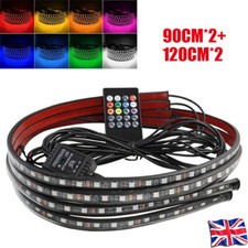 4Pcs RGB LED Under Car Tube