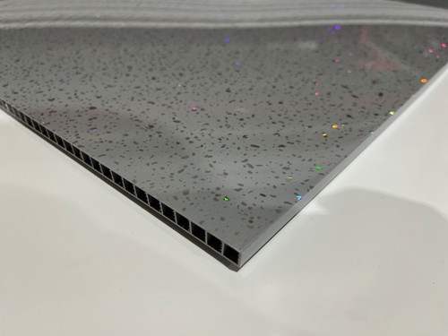 Plastic grey sparkle ceiling - plastic,