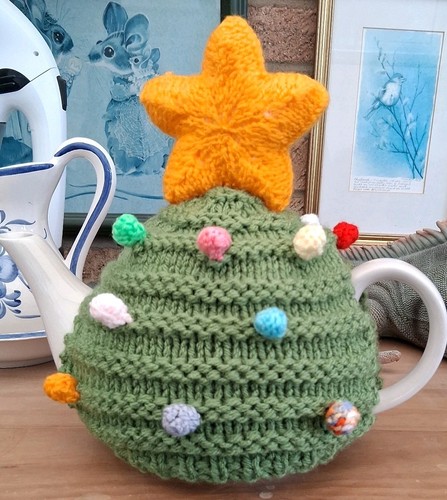 Hand knitted multi coloured - knitted, multi-coloured
