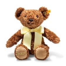 Steiff 2026 Teddy Bear Annual Collectable Brown Bear With Yellow Bow 34cm 114175