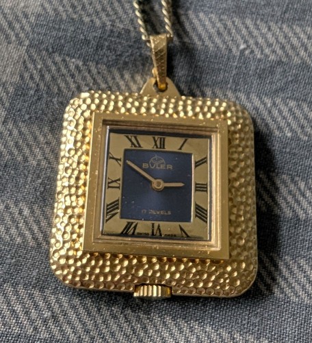 Vintage buler square pendant - square,