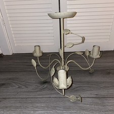 Shabby Chic Cream Distressed Ceiling Light Chandelier