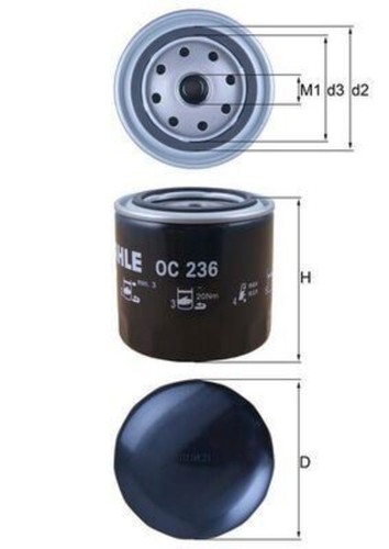 Oil filter mahle fits chrysler - filter,