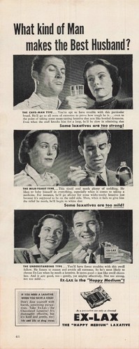 1946 vtg print - print, ex-lax