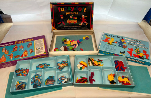 Vintage fuzzy felt picture - fuzzy,