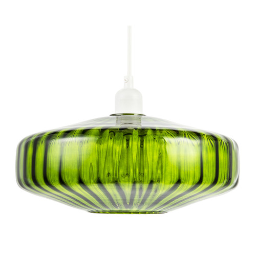 Emerald green ribbed glass - green,