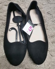 Primark Black Ballerina Flat Shoes Size UK 5 EU 38 Brand New BNWT
