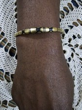 VINTAGE BRASS BANGLE, African Tuareg Tribal Cuff, SIKH Kara kada Bracelet Unisex