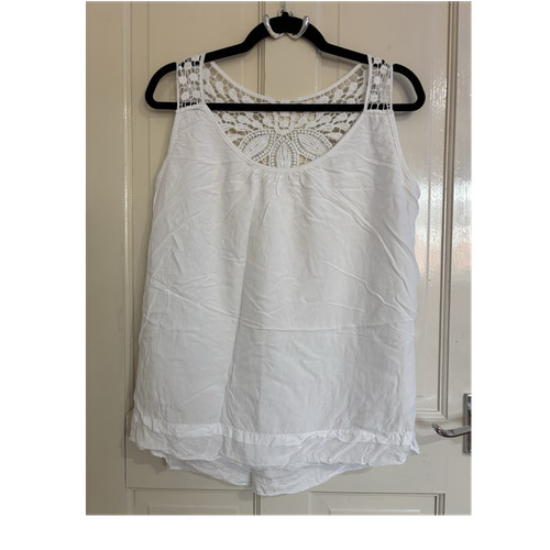 White cotton sleeveless - cotton,